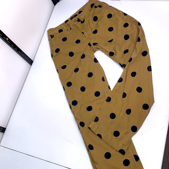 J. Crew Brown Polka Dot Pants Size 00 - Picture 1 of 10